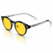 Melato Nox dagbril schuinboven – acetate frame gele lens UV400 blauwlichtbril