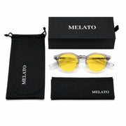 Melato Nox dagbril complete set – bril, luxe doos, gestikte pouch, microfiber doekje